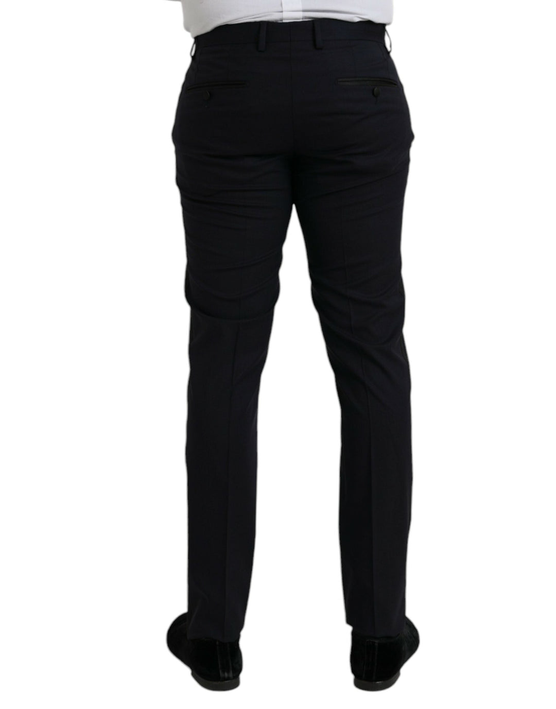 Men’s Dolce &amp; Gabbana Dark Blue Wool Slim Fit Formal Pants