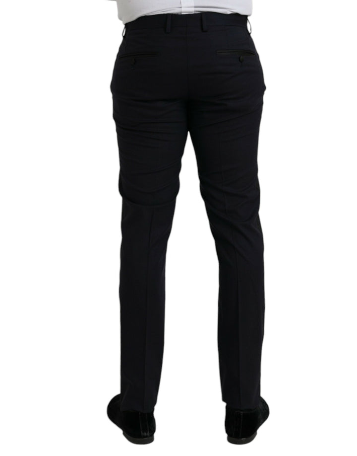 Men’s Dolce &amp; Gabbana Dark Blue Wool Slim Fit Formal Pants