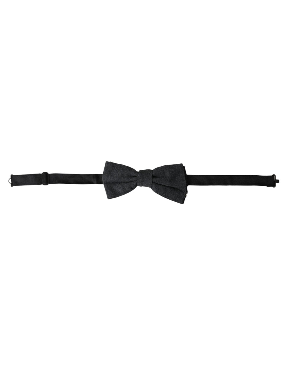 Men’s Dolce & Gabbana Dark Gray Silk Adjustable Neck Men Bow Tie