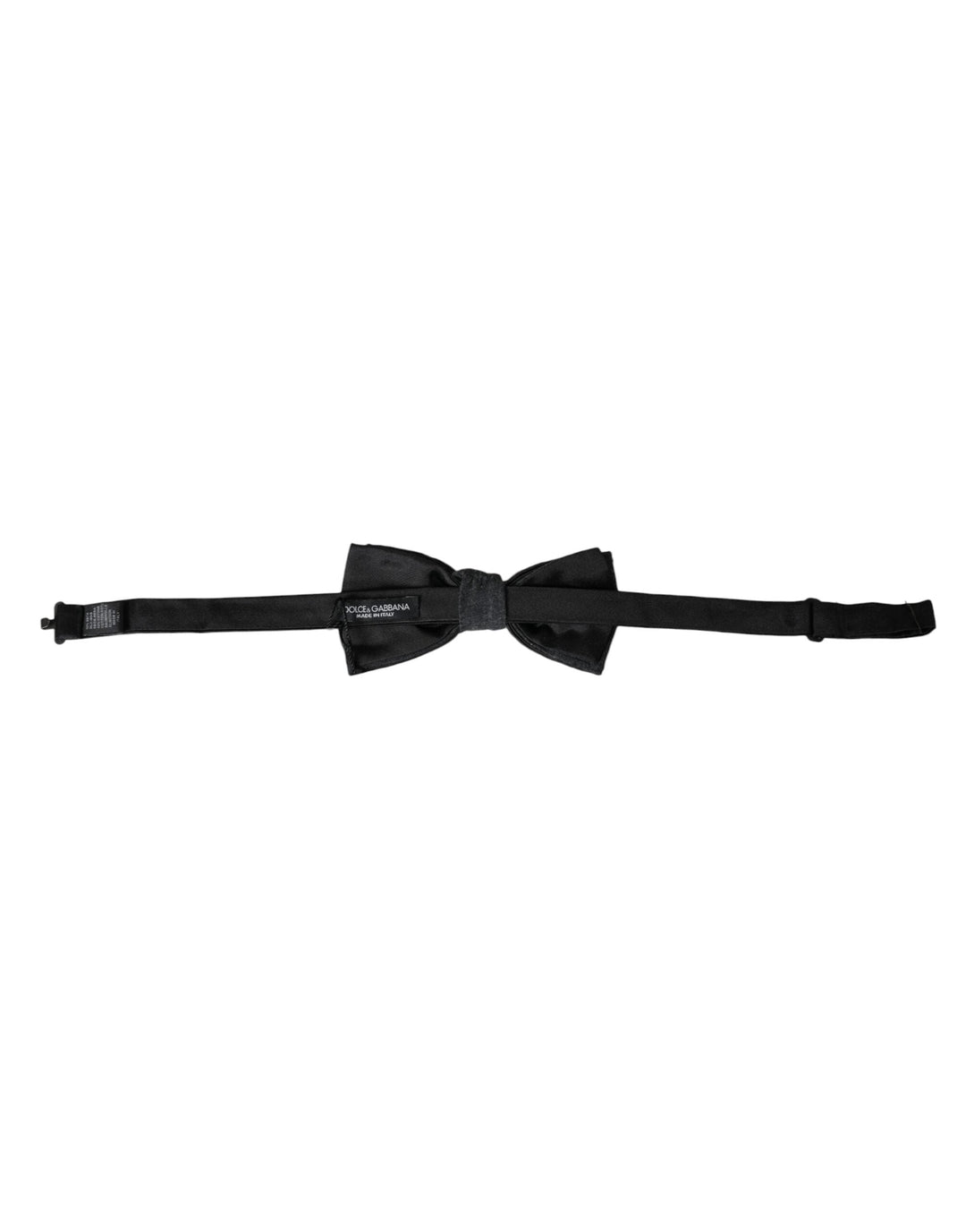 Men’s Dolce &amp; Gabbana Dark Gray Silk Adjustable Neck Men Bow Tie