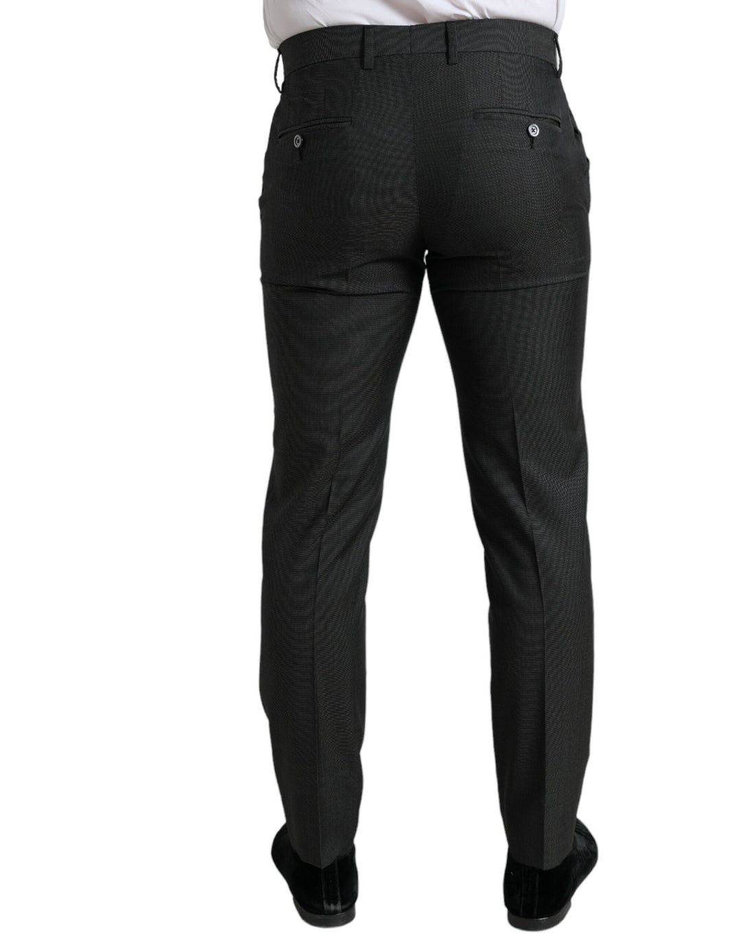 Men’s Dolce &amp; Gabbana Dark Gray Stretch Slim Formal Pants