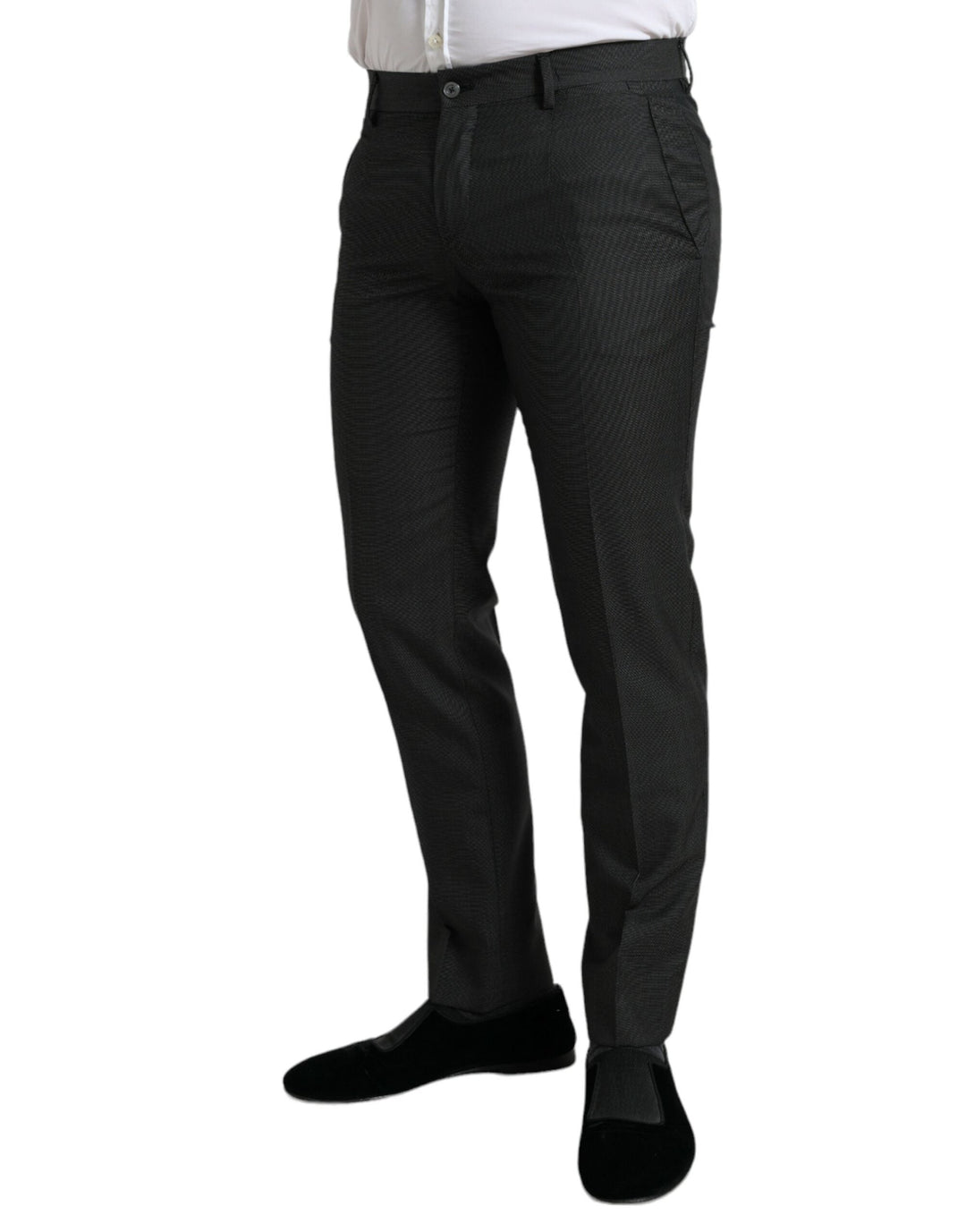 Men’s Dolce &amp; Gabbana Dark Gray Stretch Slim Formal Pants