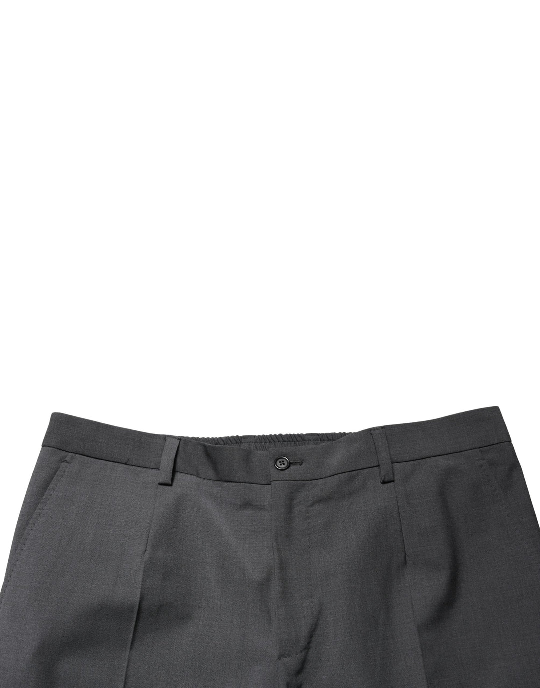 Men’s Dolce &amp; Gabbana Dark Gray Wool Cropped Chino Trouser Pants