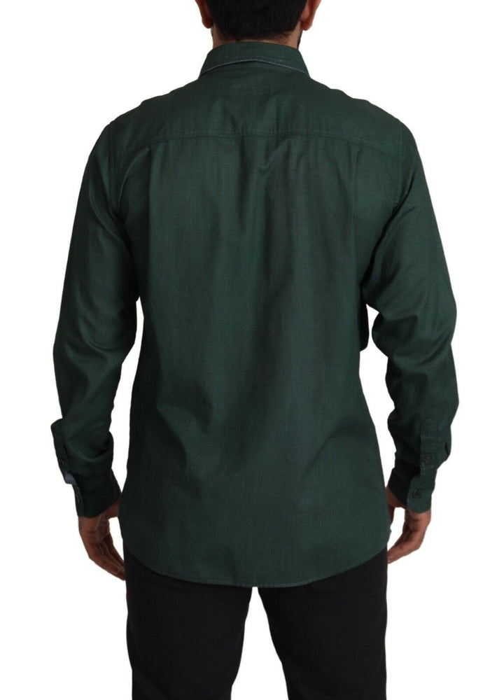 Men’s Dolce &amp; Gabbana Dark Green Button Down Long Sleeves Shirt