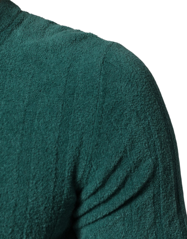 Dolce &amp; Gabbana Dark Green Cotton Blend Men Crew Neck T-shirt
