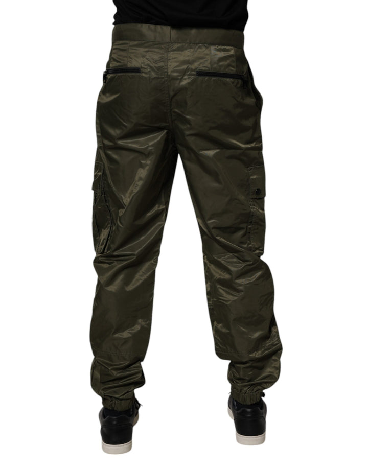Men’s Dolce &amp; Gabbana Dark Green Nylon Cargo Pants