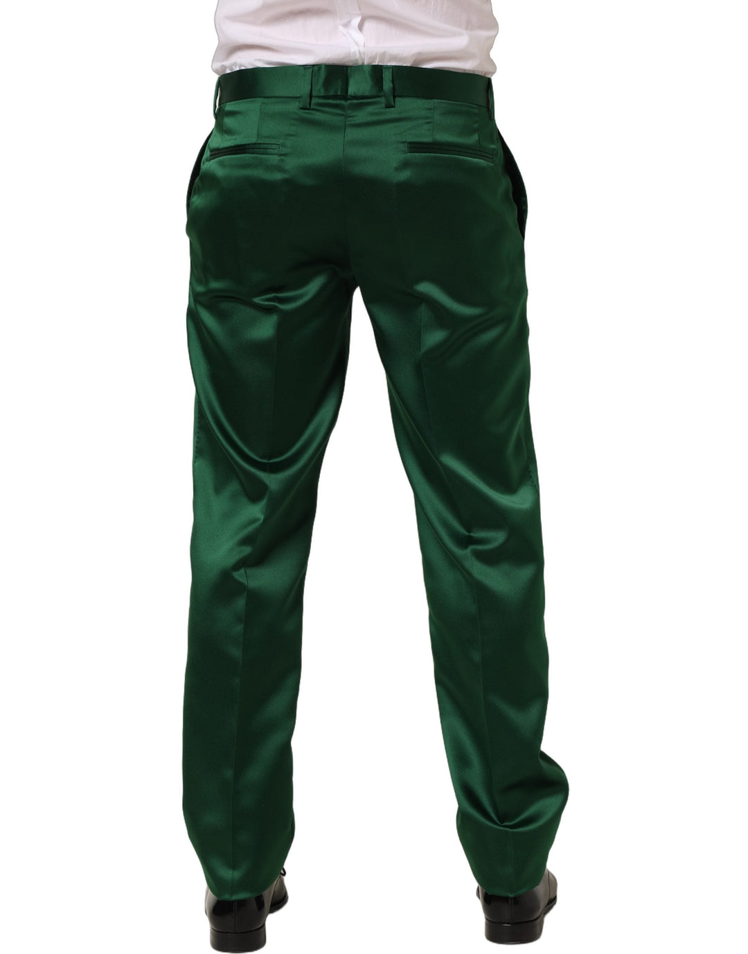Men’s Dolce &amp; Gabbana Dark Green Tapered Leg Dress Trouser Pants