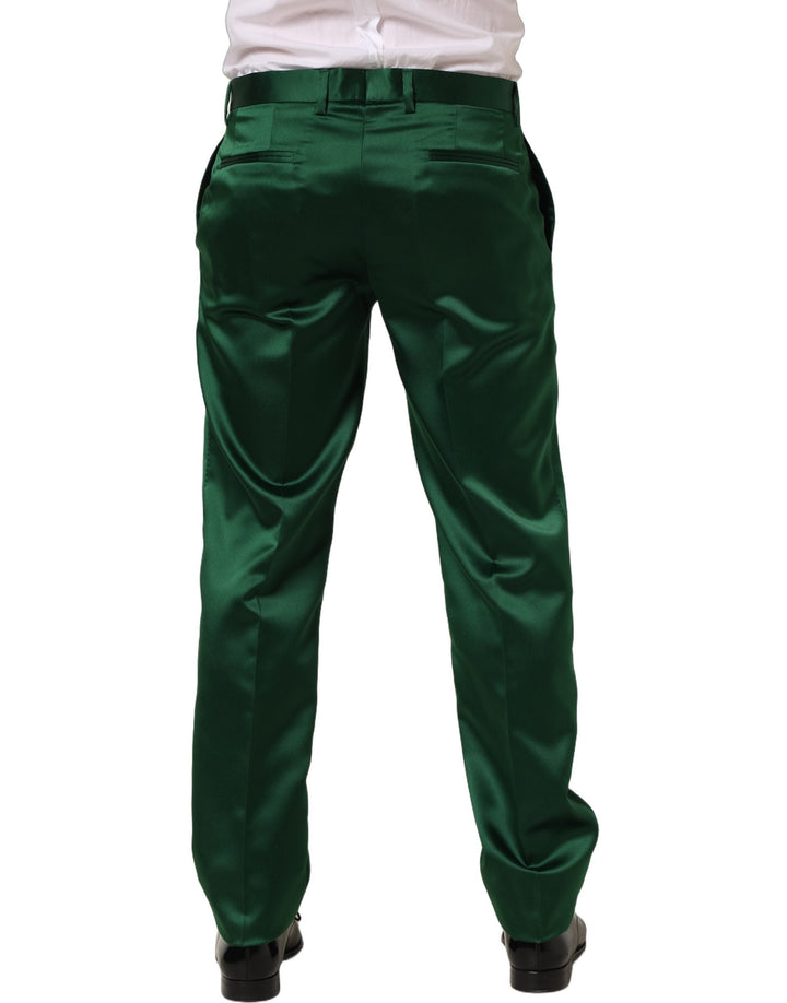 Men’s Dolce &amp; Gabbana Dark Green Tapered Leg Dress Trouser Pants