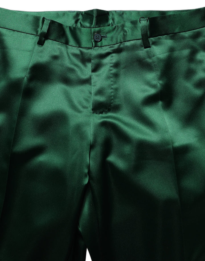 Men’s Dolce &amp; Gabbana Dark Green Tapered Leg Dress Trouser Pants