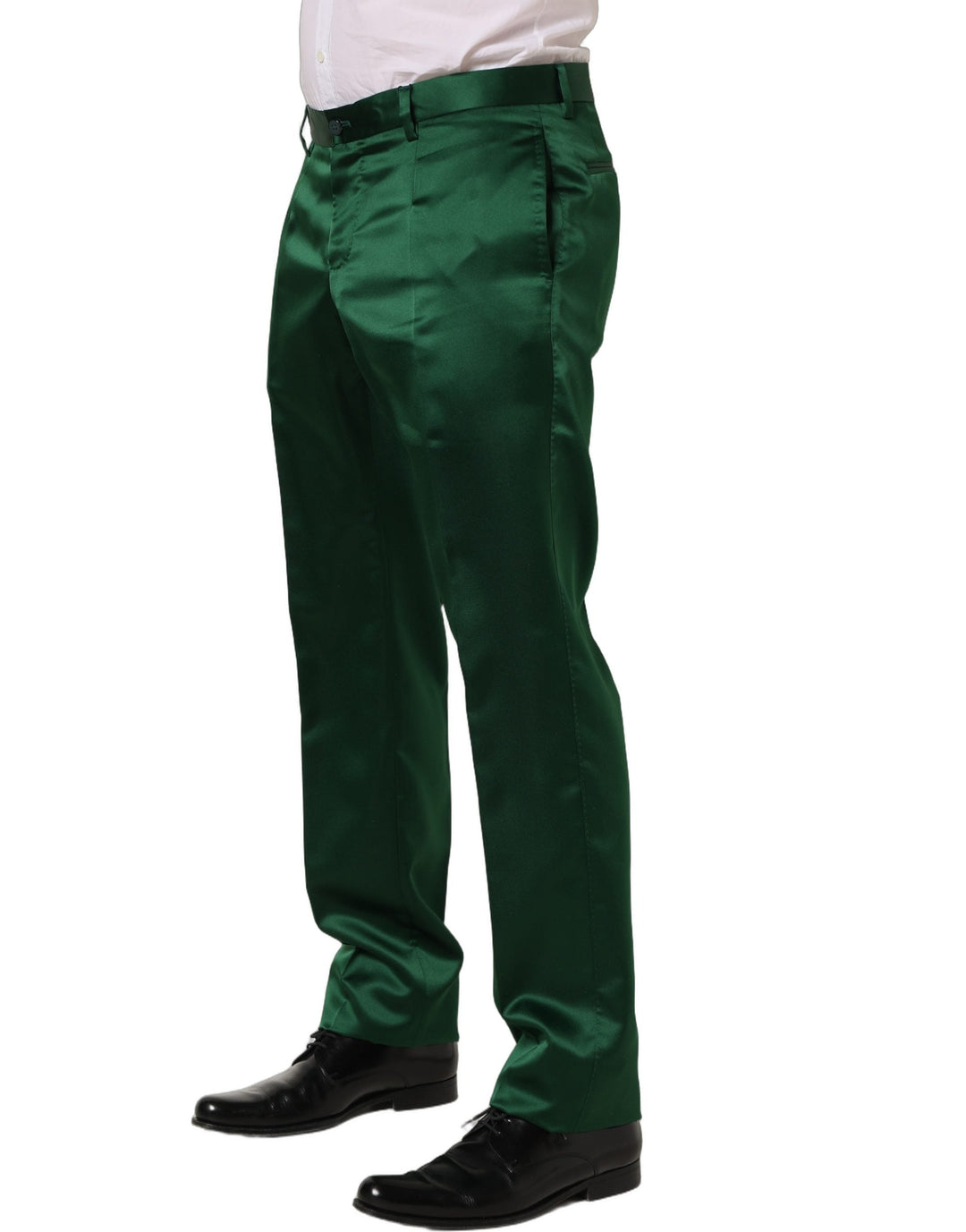 Men’s Dolce &amp; Gabbana Dark Green Tapered Leg Dress Trouser Pants