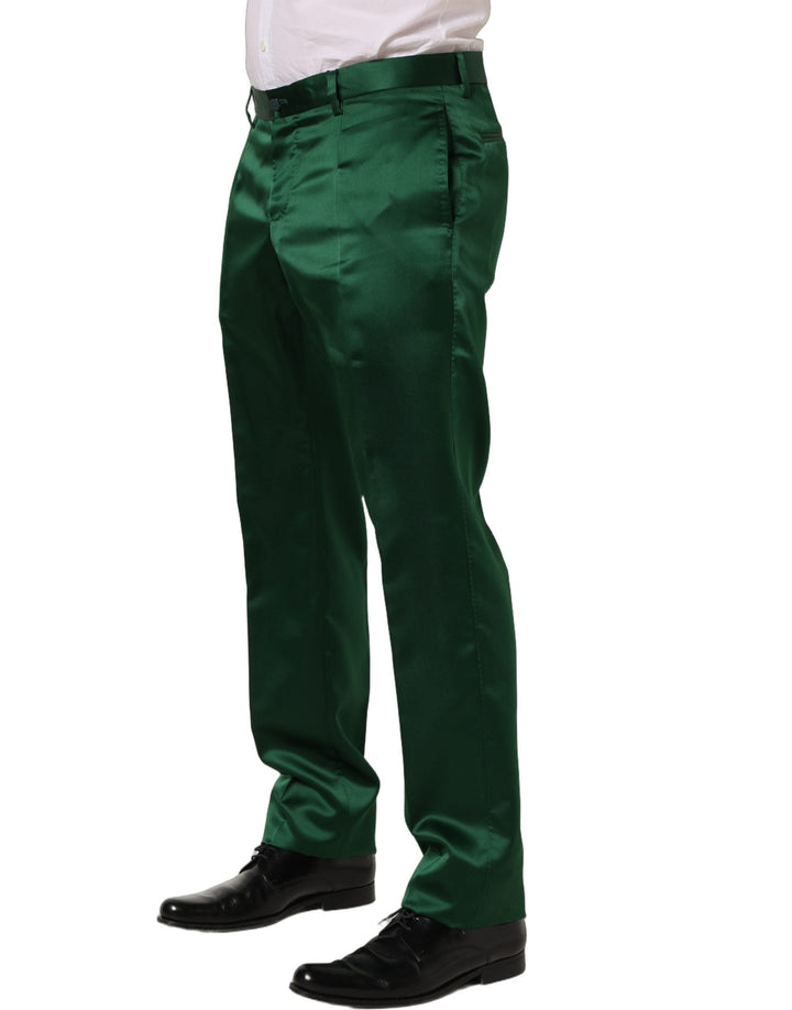 Men’s Dolce &amp; Gabbana Dark Green Tapered Leg Dress Trouser Pants