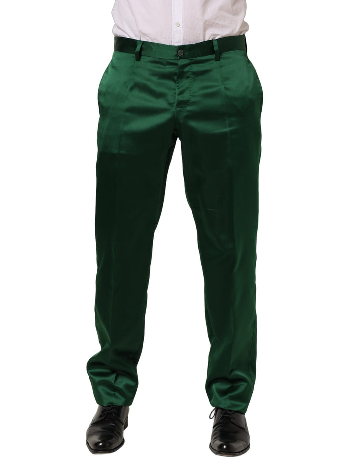 Men’s Dolce &amp; Gabbana Dark Green Tapered Leg Dress Trouser Pants