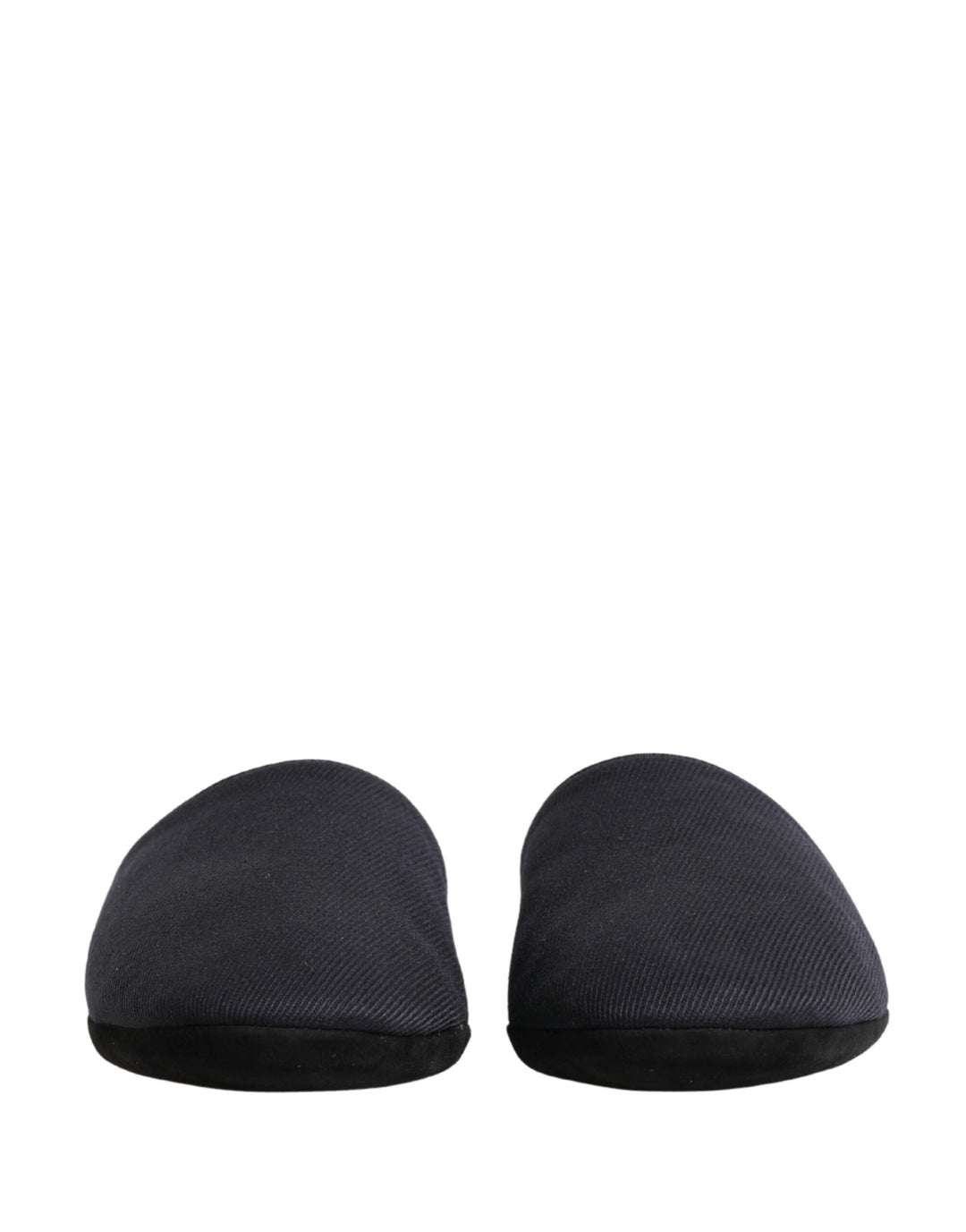 Men’s Dolce &amp; Gabbana Dark Navy Wool Cotton Red Chevron Slippers Shoes