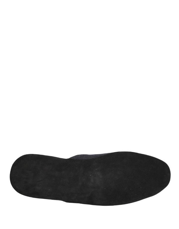 Men’s Dolce &amp; Gabbana Dark Navy Wool Cotton Red Chevron Slippers Shoes