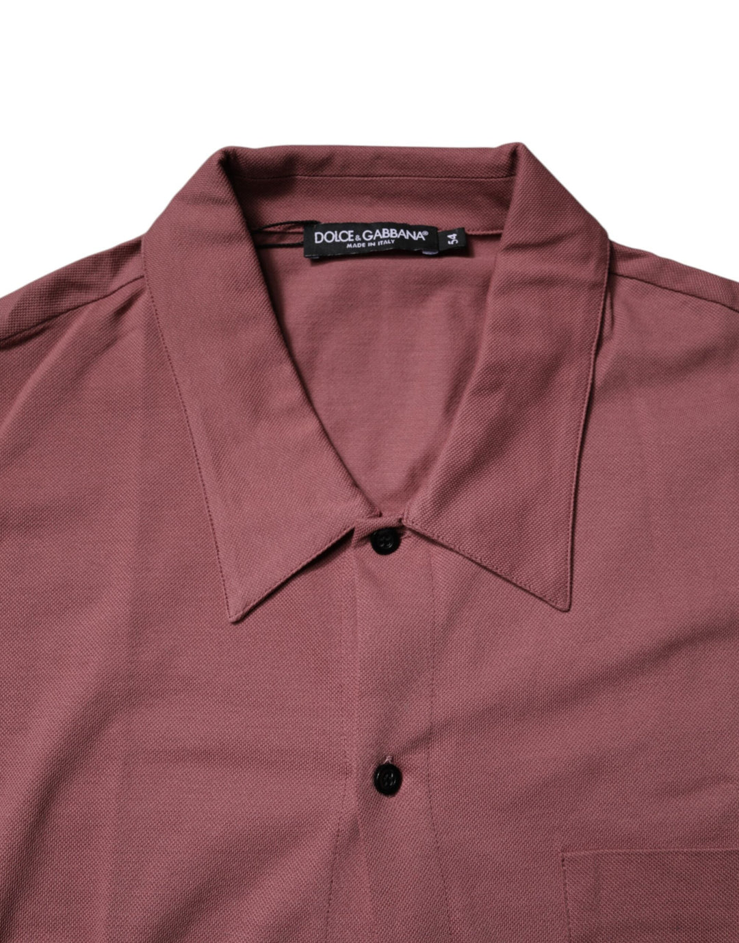 Dolce &amp; Gabbana Dark Pink Button Down Casual Polo Men Shirt