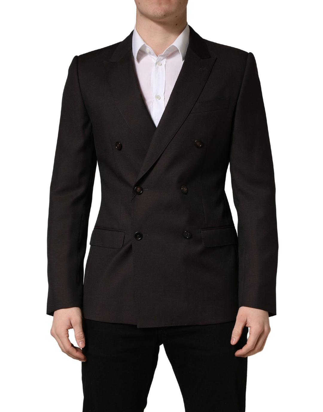 Men’s Dolce & Gabbana Dark Violet Wool Double Breasted Suit Jacket