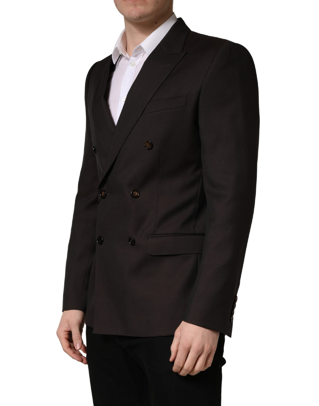 Men’s Dolce &amp; Gabbana Dark Violet Wool Double Breasted Suit Jacket
