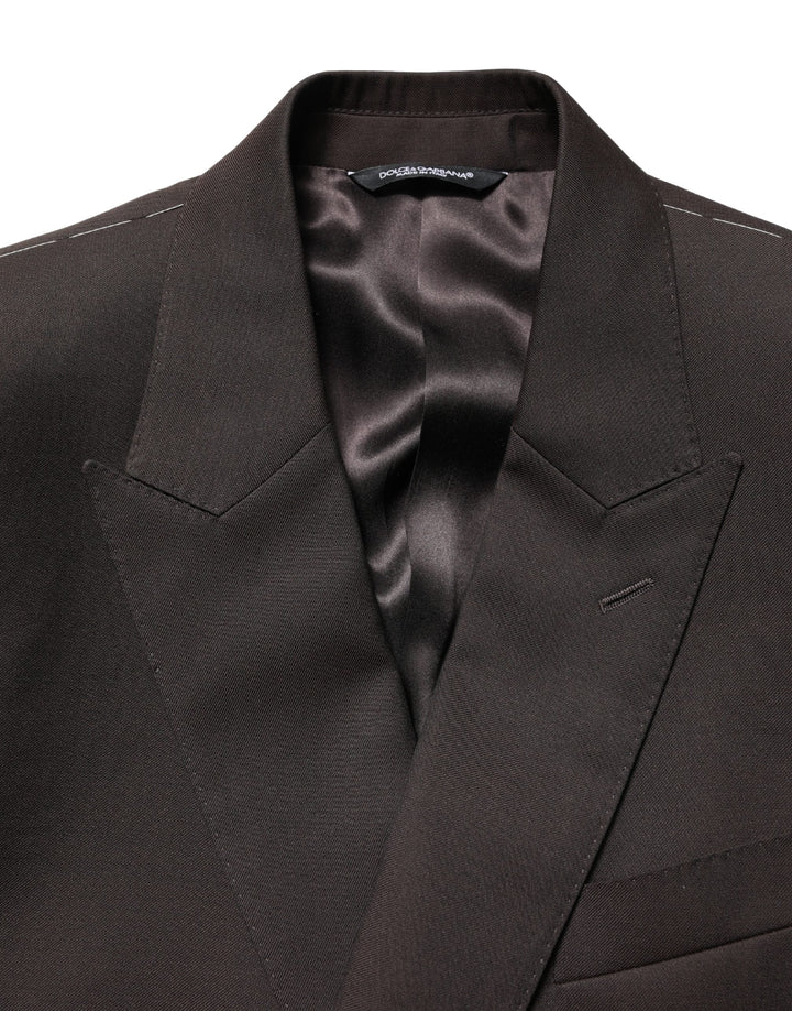 Men’s Dolce &amp; Gabbana Dark Violet Wool Double Breasted Suit Jacket