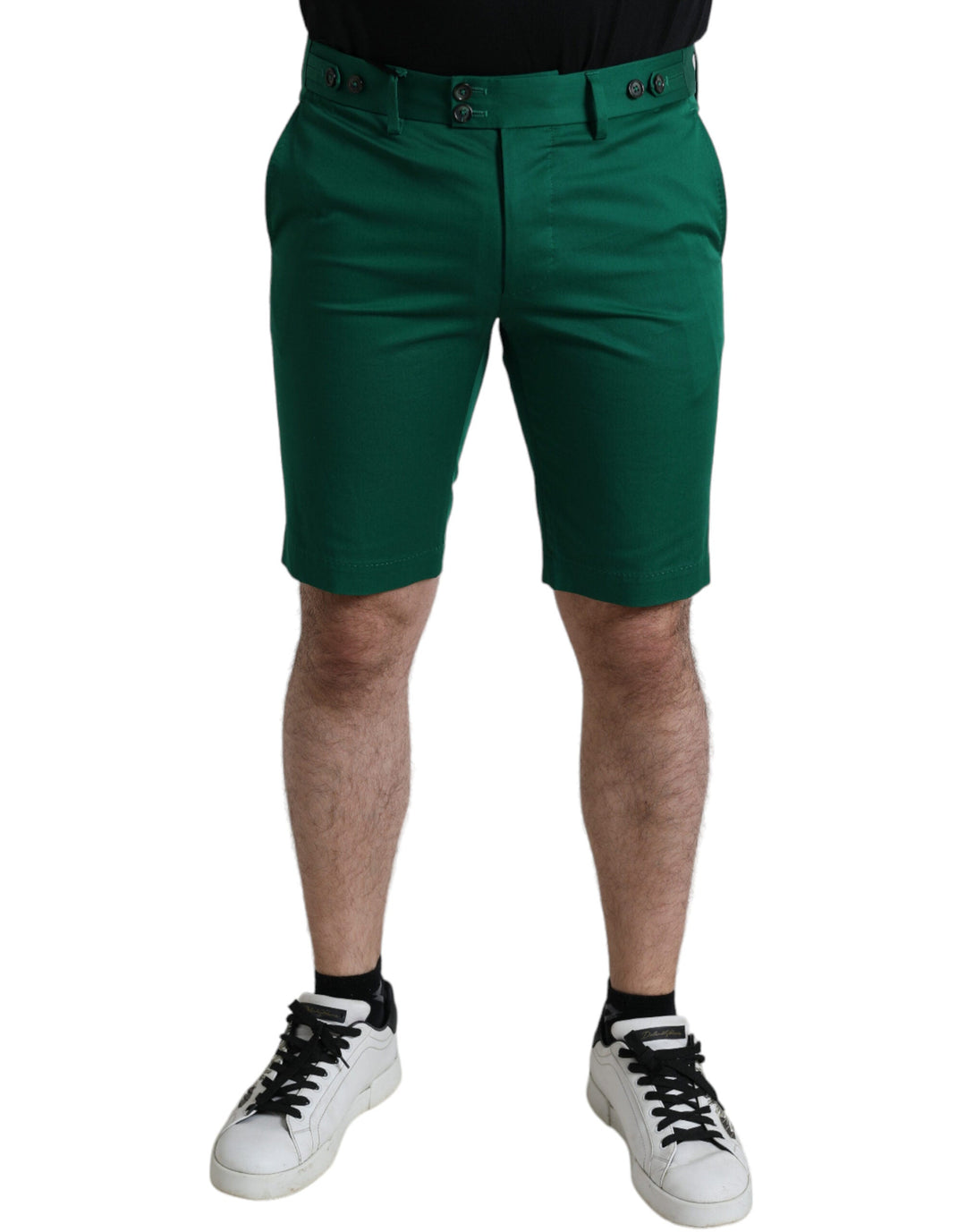 Men’s Dolce &amp; Gabbana Deep Green Cotton Stretch Men Bermuda Shorts