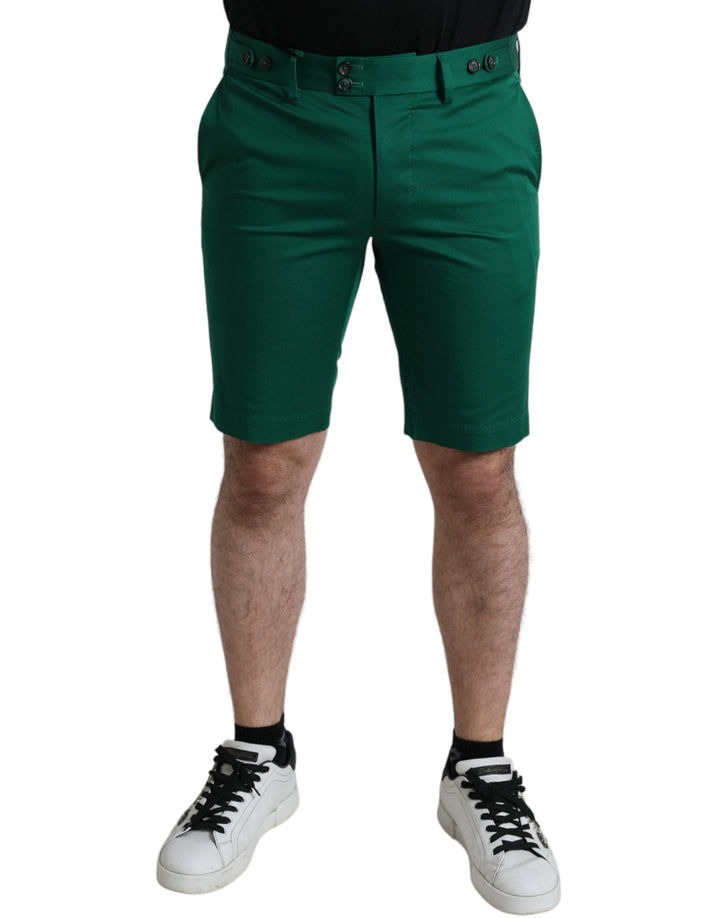 Men’s Dolce &amp; Gabbana Deep Green Cotton Stretch Men Bermuda Shorts