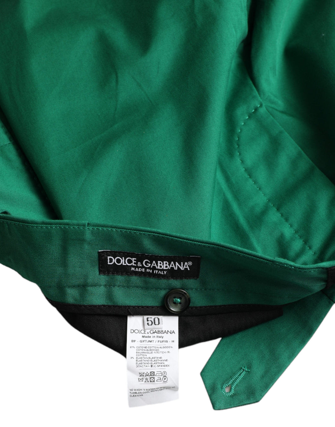 Men’s Dolce &amp; Gabbana Deep Green Cotton Stretch Men Bermuda Shorts