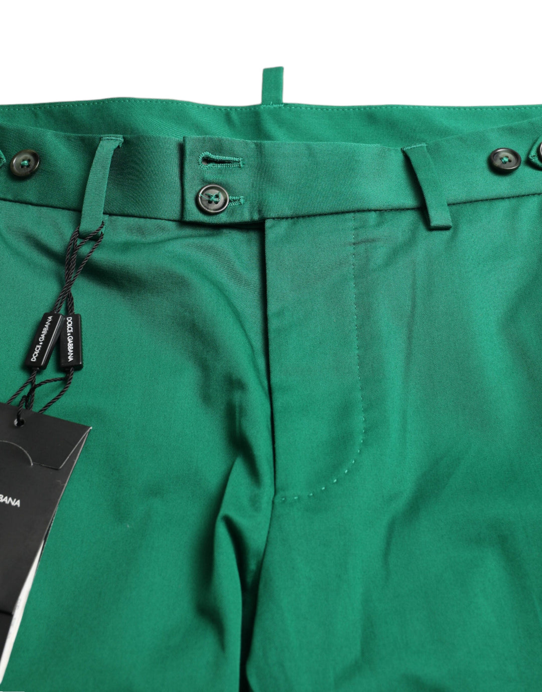 Men’s Dolce &amp; Gabbana Deep Green Cotton Stretch Men Bermuda Shorts