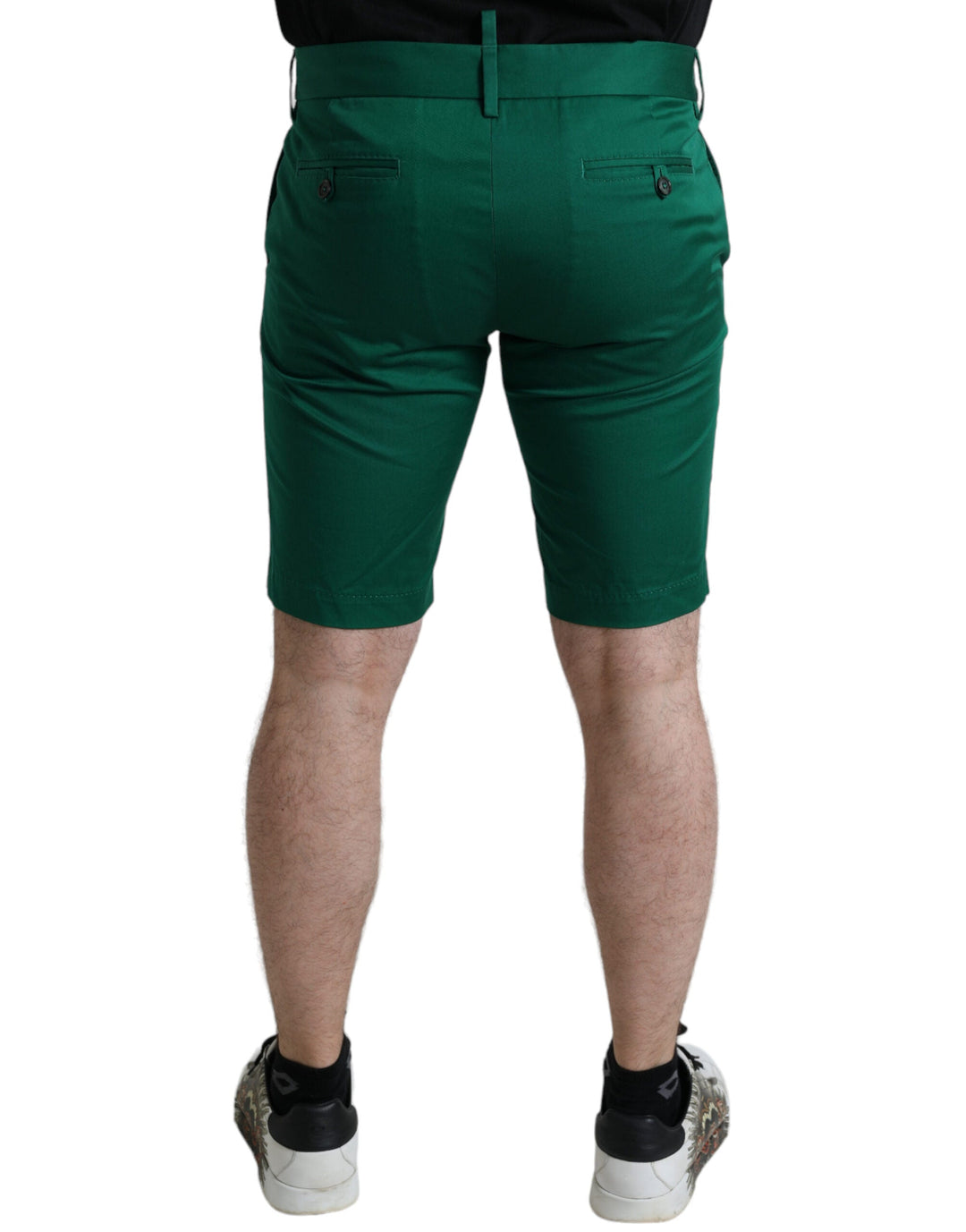 Men’s Dolce &amp; Gabbana Deep Green Cotton Stretch Men Bermuda Shorts