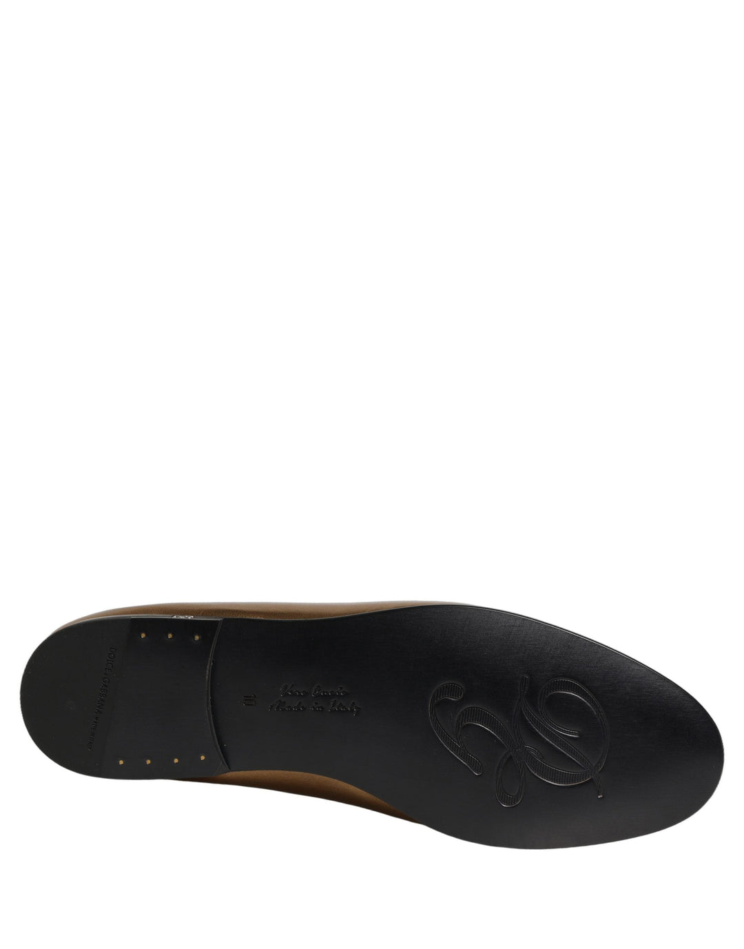 Men’s Dolce & Gabbana Gold Leather Dg Logo Slip on Men Loafers Shoes