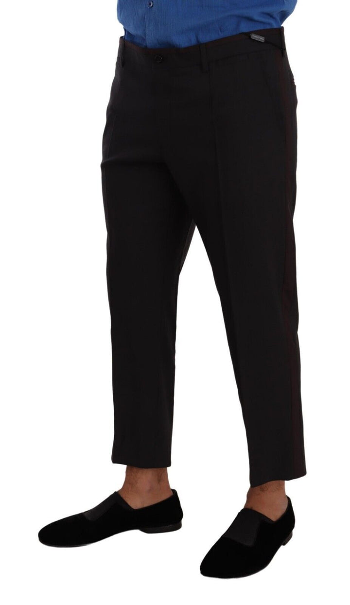 Men’s Dolce &amp; Gabbana Gray Bordeaux Wool Trouser Dress Pants