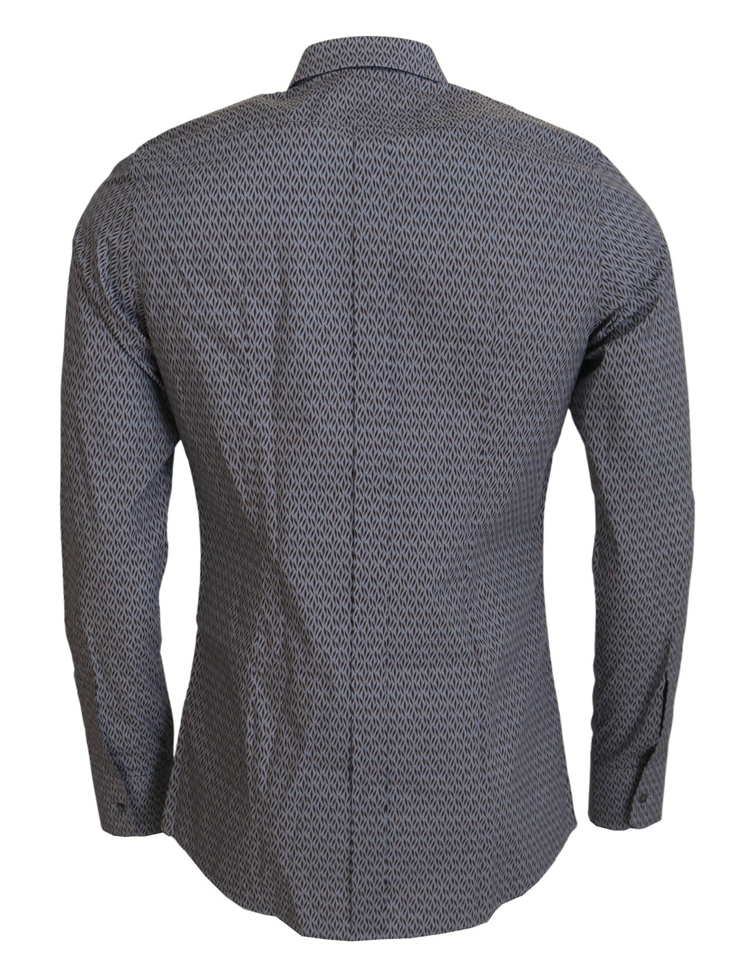 Men’s Dolce &amp; Gabbana Gray Brown Gold Slim Fit Dress Formal Shirt