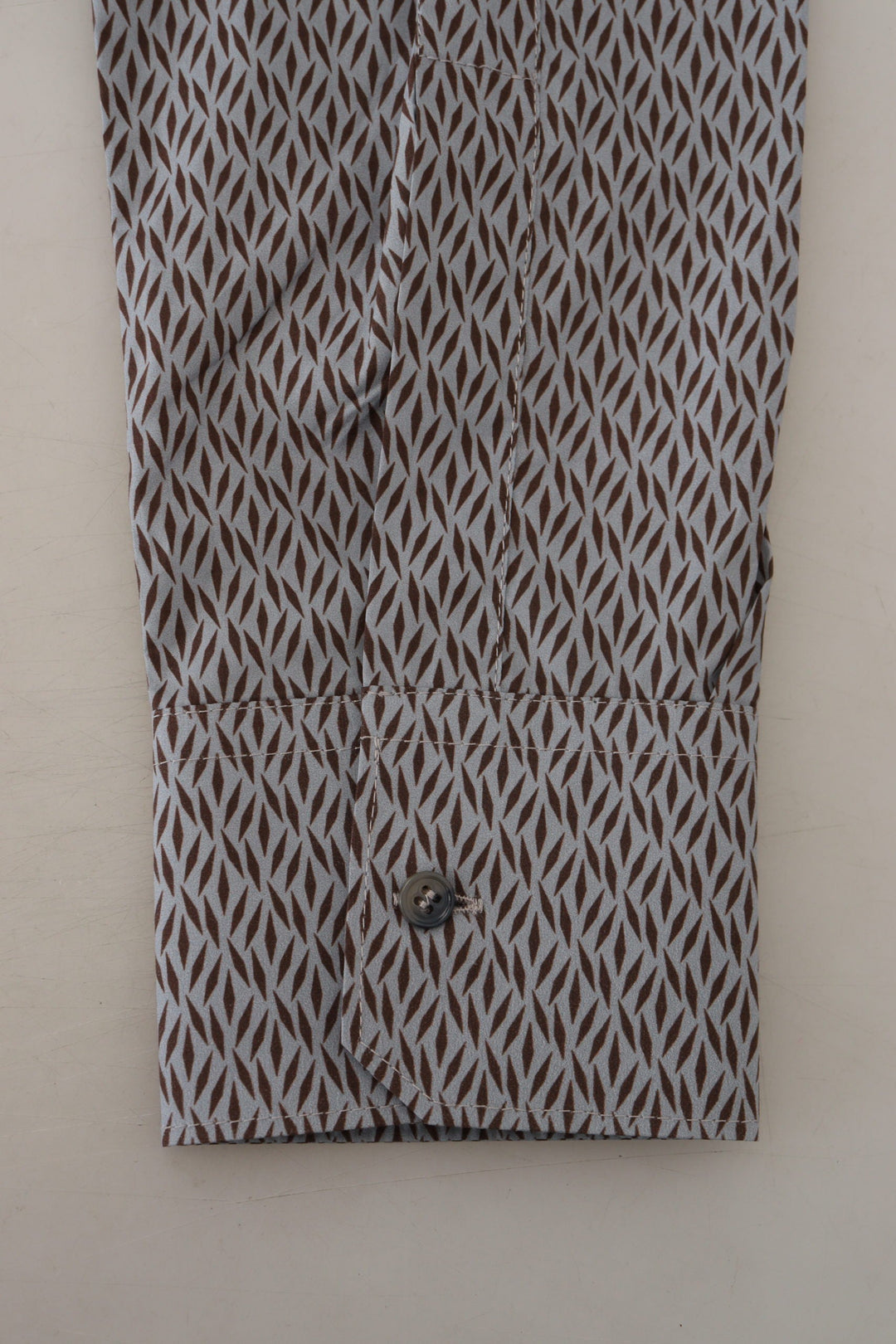 Men’s Dolce &amp; Gabbana Gray Brown Gold Slim Fit Dress Formal Shirt