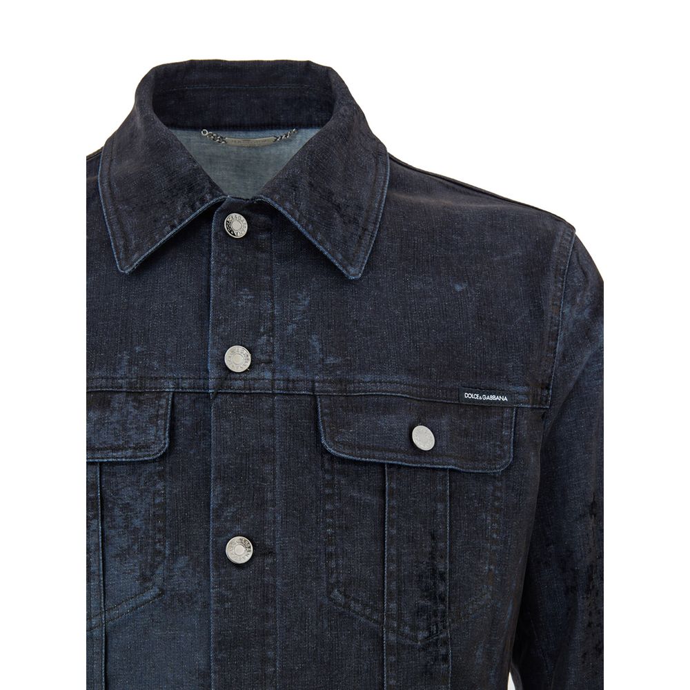 Men’s Dolce &amp; Gabbana Gray Cotton Denim Jacket
