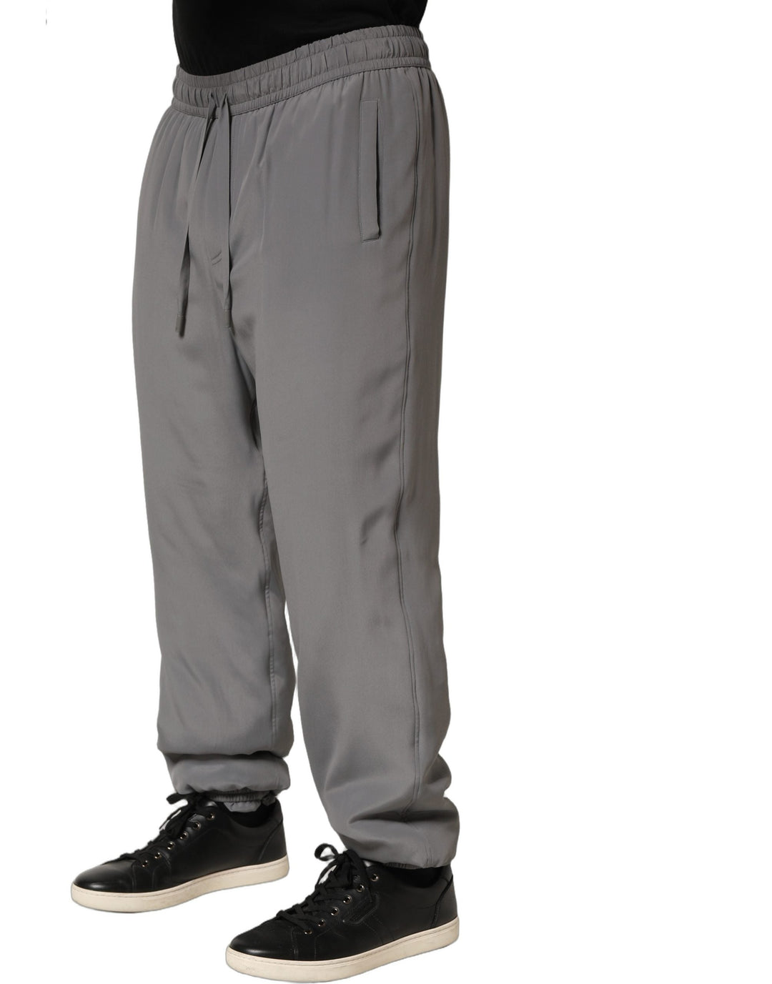Men’s Dolce &amp; Gabbana Gray Cotton Jogger Sweatpants Trouser Pants