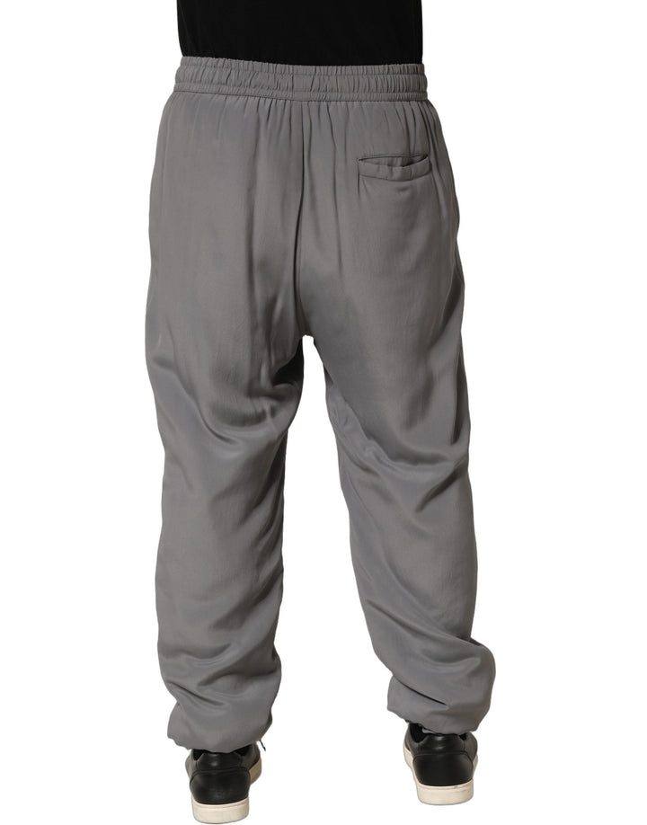Men’s Dolce &amp; Gabbana Gray Cotton Jogger Sweatpants Trouser Pants