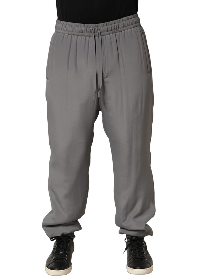 Men’s Dolce &amp; Gabbana Gray Cotton Jogger Sweatpants Trouser Pants