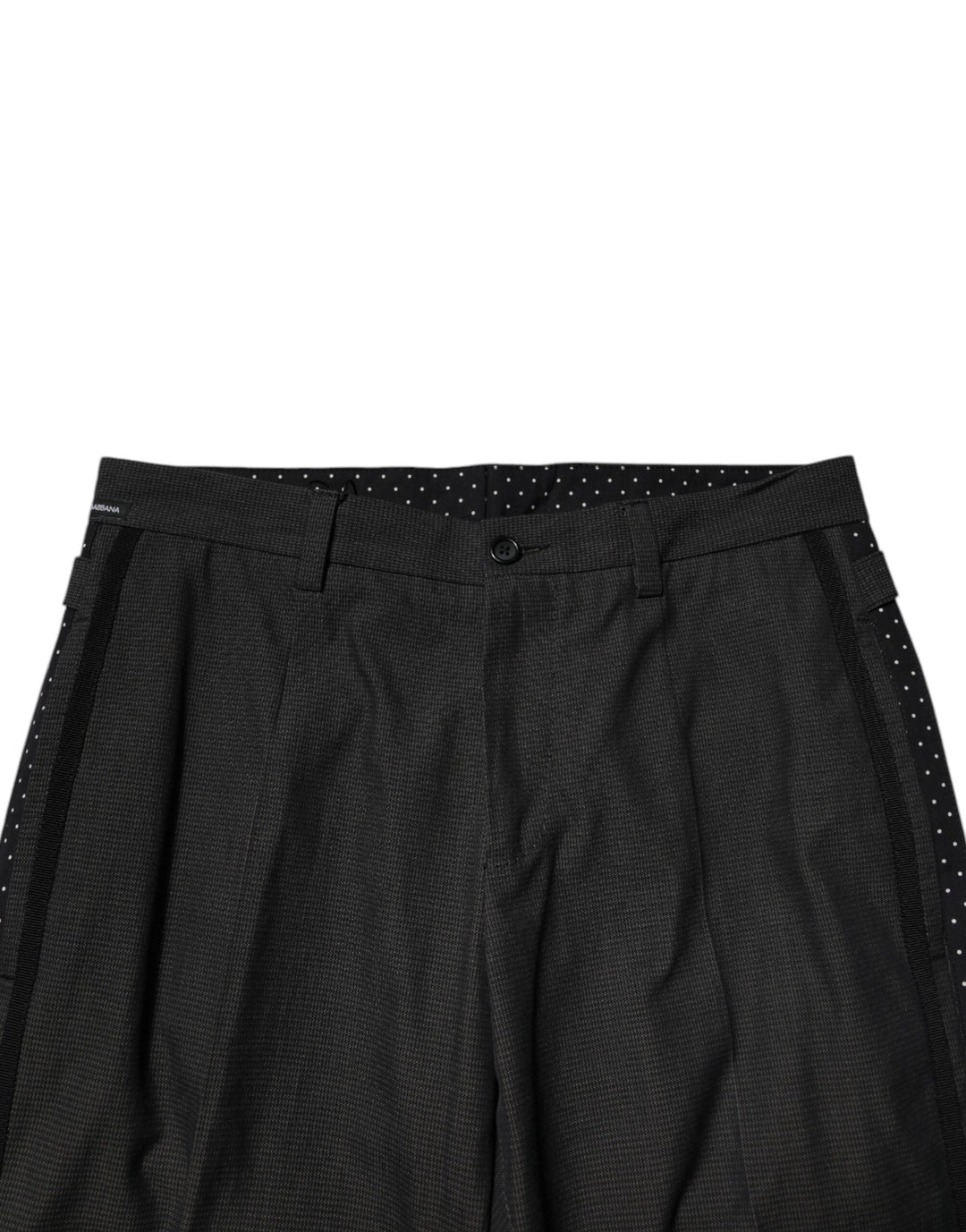 Men’s Dolce &amp; Gabbana Gray Cotton Patterned Formal Pants
