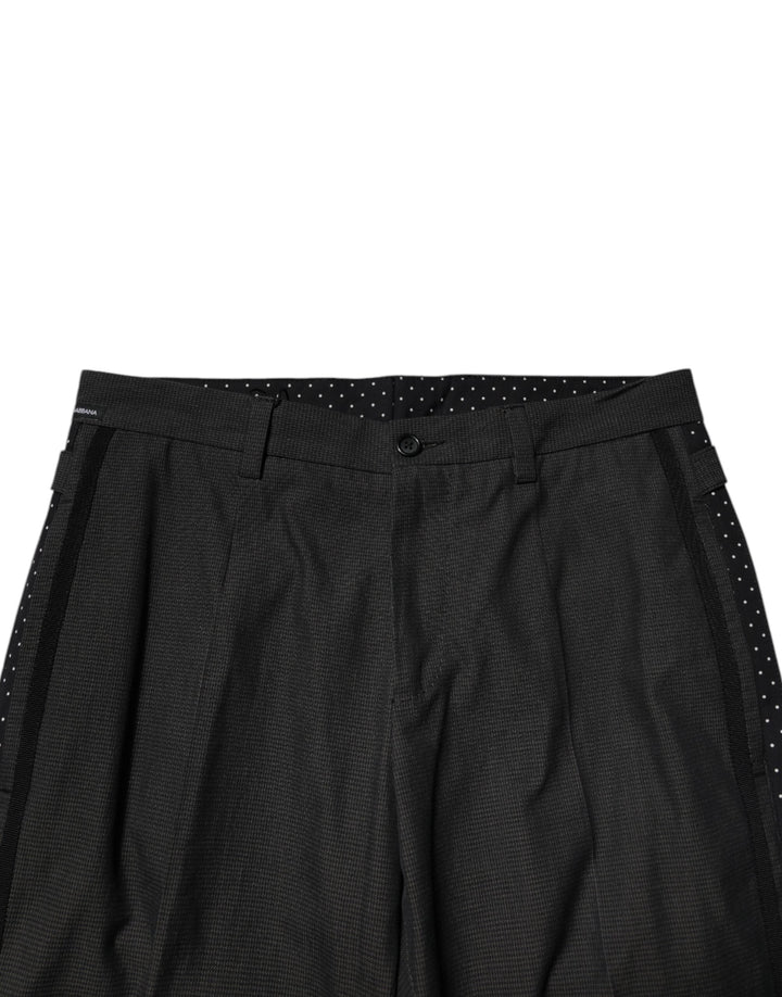 Men’s Dolce &amp; Gabbana Gray Cotton Patterned Formal Pants