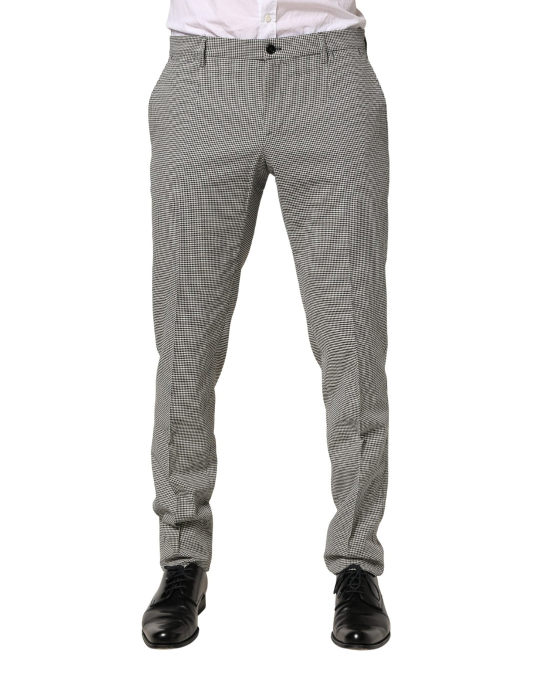 Men’s Dolce &amp; Gabbana Gray Cotton Skinny Dress Formal Trouser Pants