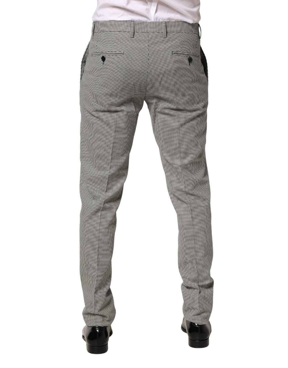 Men’s Dolce & Gabbana Gray Cotton Skinny Dress Formal Trouser Pants