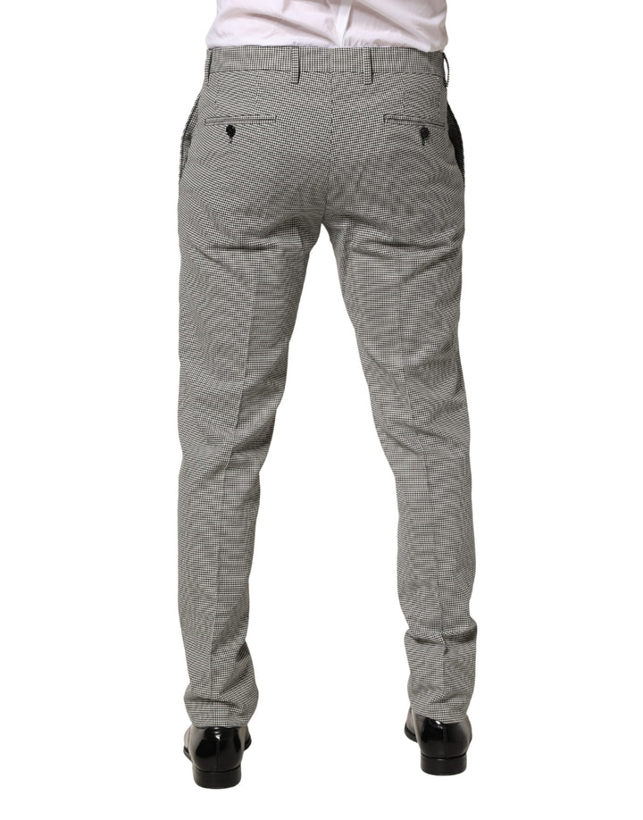 Men’s Dolce &amp; Gabbana Gray Cotton Skinny Dress Formal Trouser Pants