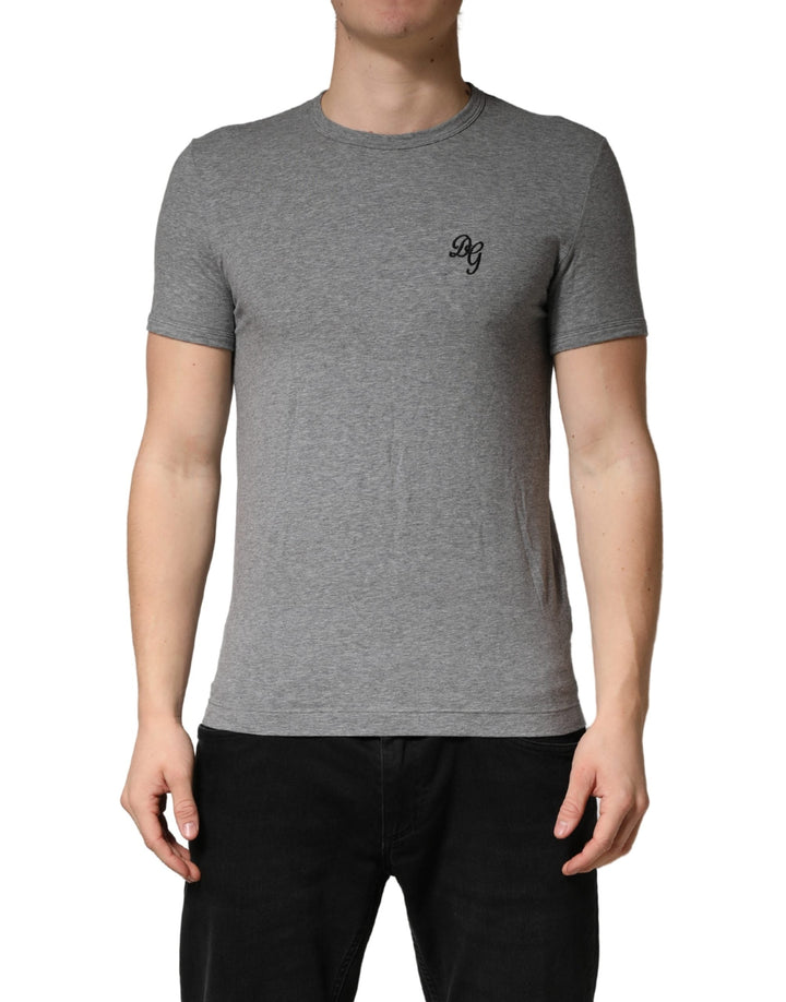 Dolce &amp; Gabbana Gray Dg Logo Crew Neck Men Underwear T-shirt
