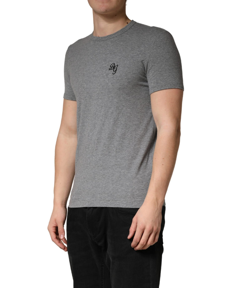 Dolce &amp; Gabbana Gray Dg Logo Crew Neck Men Underwear T-shirt