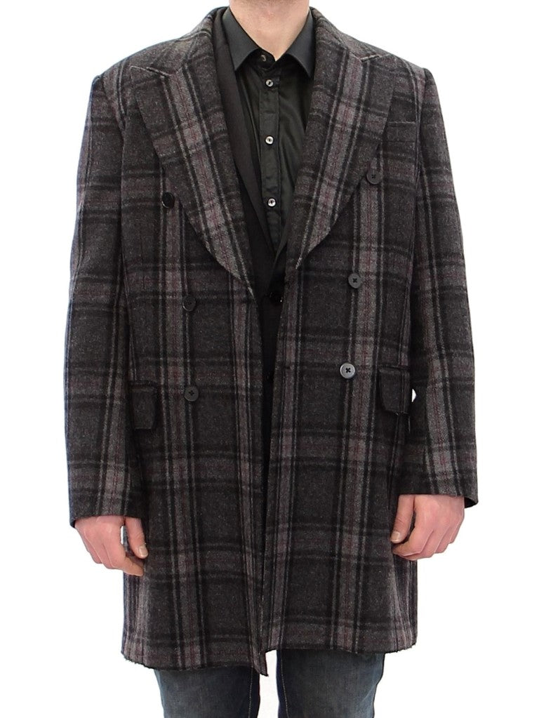 Men’s Dolce & Gabbana Gray Double Breasted Coat Jacket