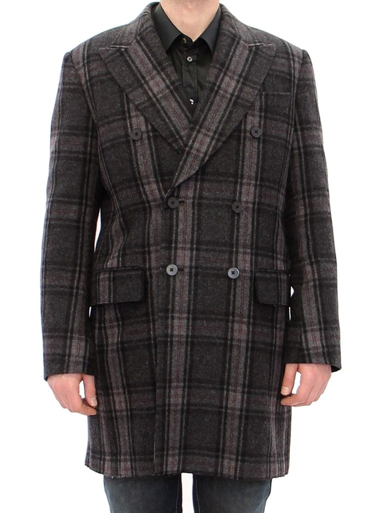 Men’s Dolce &amp; Gabbana Gray Double Breasted Coat Jacket