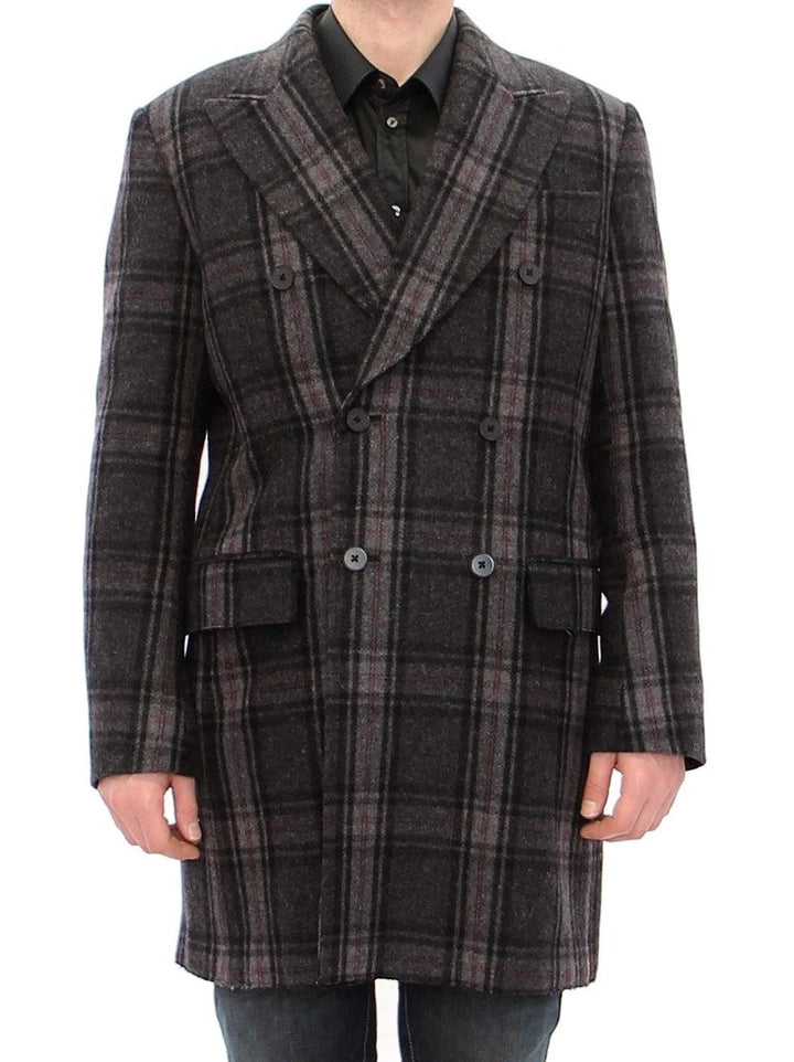 Men’s Dolce &amp; Gabbana Gray Double Breasted Coat Jacket