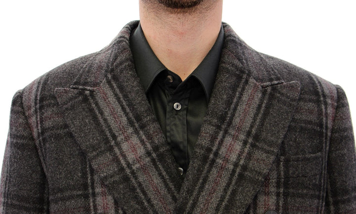 Men’s Dolce &amp; Gabbana Gray Double Breasted Coat Jacket