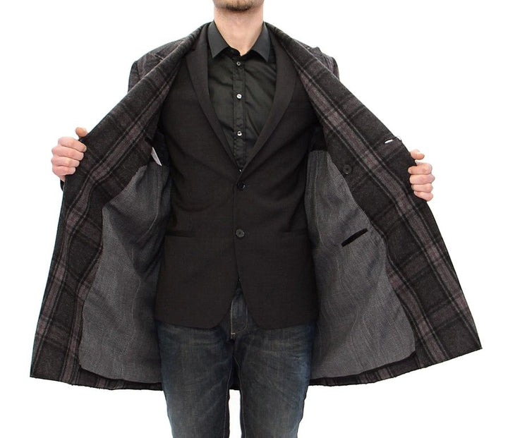 Men’s Dolce &amp; Gabbana Gray Double Breasted Coat Jacket