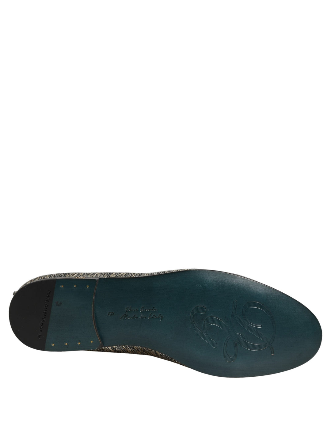 Men’s Dolce &amp; Gabbana Gray Glitter Lurex Dg Logo Dress Loafers Shoes