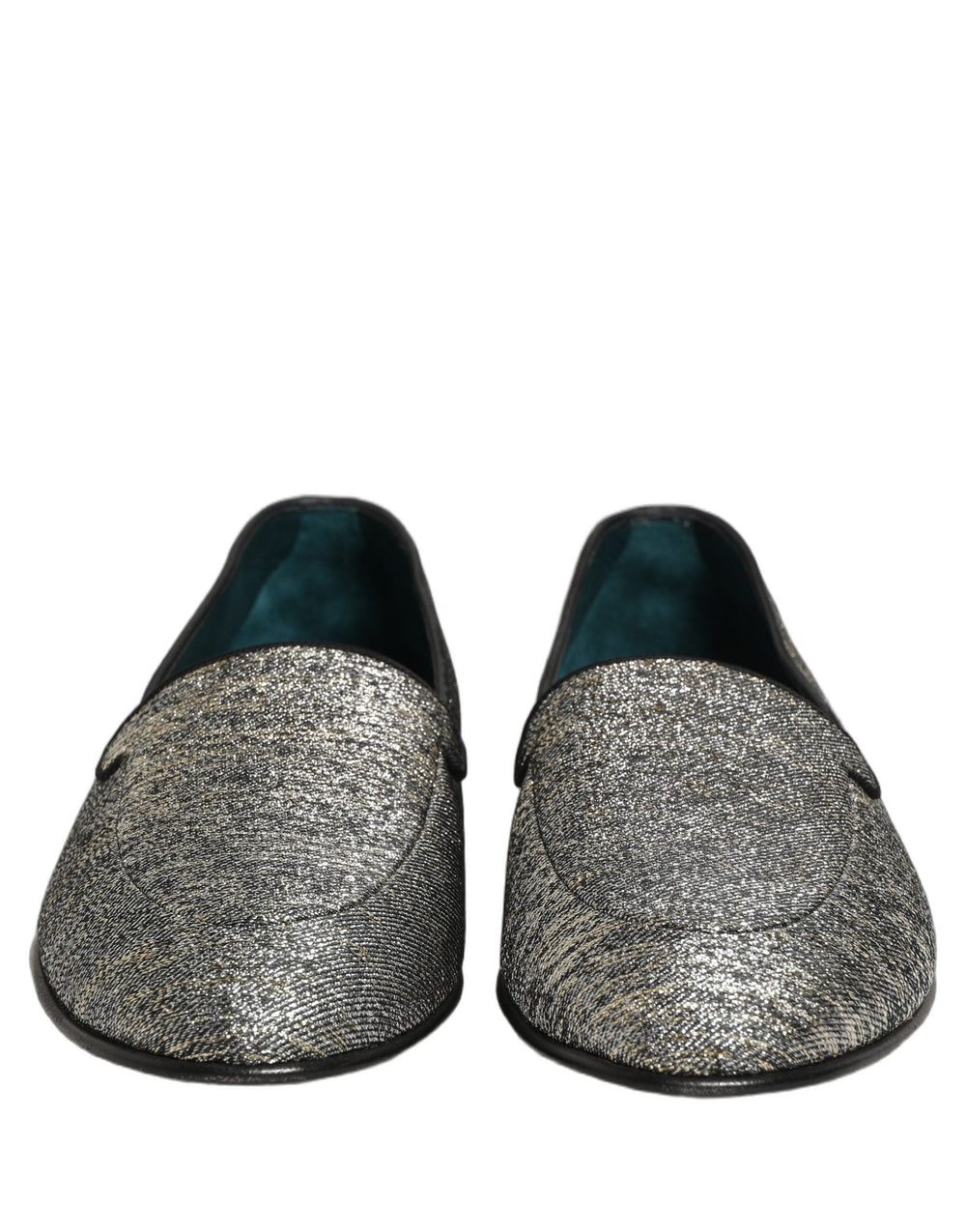Men’s Dolce & Gabbana Gray Lurex Glitter Men Dress Loafers Shoes