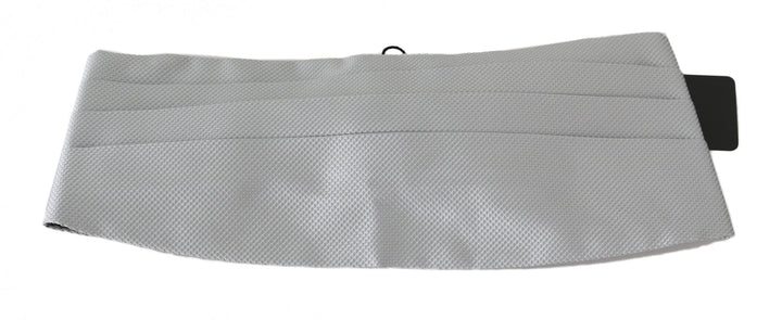 Dolce &amp; Gabbana Gray Men Waist Belt 100% Silk Cummerbund
